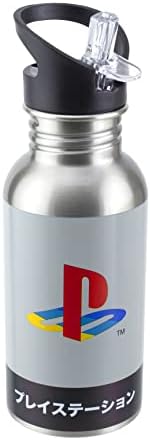 Paladone PlayStation Heritage шише со вода од не'рѓосувачки челик, 500 ml, 16,9 fl oz