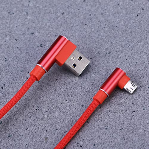 Полнач за полнач на типот Ц Ultechnovo Тип Ц УСБ микро кабел, кабел за полнач на кабел за податоци од 90 степени, десен агол, 2,4 A, 1M, најлонски плетенка USB кабел за универзале