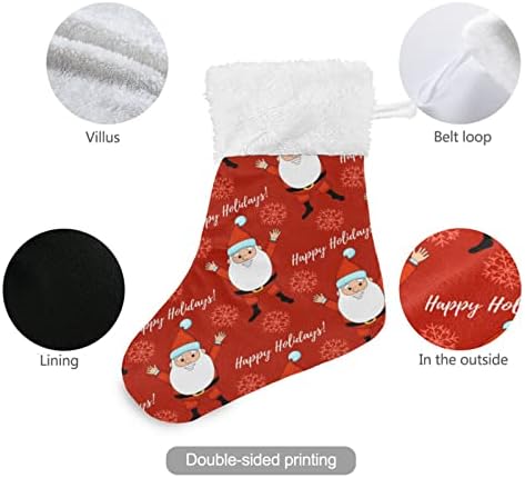 Jstel Божиќ Дедо Мраз Декорацијата за висечки украси, 4 пакувања мали висечки чорапи Божиќни декор, 62
