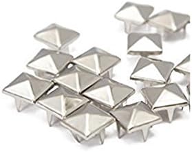 Пирамида столче, 50 парчиња пирамида ривети метални монистра со нокти на ноктите панк -места со шила со шила