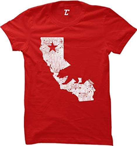 Државна мапа во Калифорнија - маица за жени во Кали Мечка