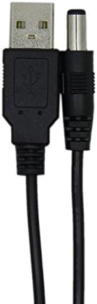 CableConn USB до 5,5 mm/2,1 mm 5 волт DC барел приклучок за напојување