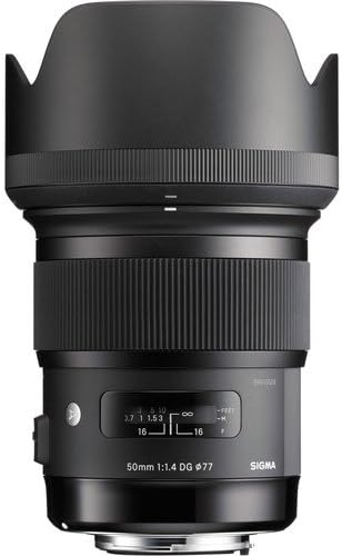 Sigma 50mm f/1.4 DG HSM Art Lens за Nikon F 311306 Mega пакет со леќи со телефото и широк агол, комплети за филтрирање, аспиратор за леќи