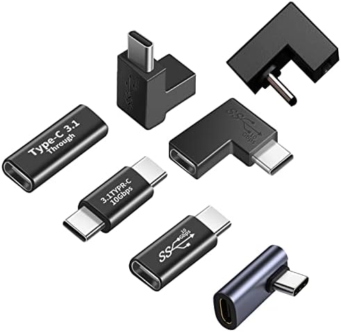 АПЕКСУН 7 видови на комплет за адаптери USB 3.1, USB C женски и машки и машки и жени до машки, трансфер на податоци од 10 Gbps, USB-C до USB