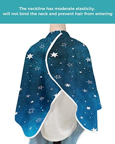 Бербер Кејп Коса Намалување На Кејп Салон Кејп Со Еластична Деколте Убава Сина Ѕвезда Метеор Ѕвезди Бербер шал, 55 x63