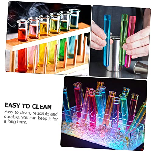 Plafope 20 парчиња алатка за бури експерименти со чаши додатоци акрилични научни очила пластични стаклени вијалски тест декор ноќен