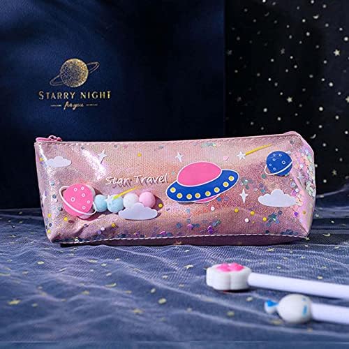 Maybecuy Pencil Case Case Canvas Canvas со голем капацитет торба со молив Едноставен функционер на пенкало за канцелариски материјали