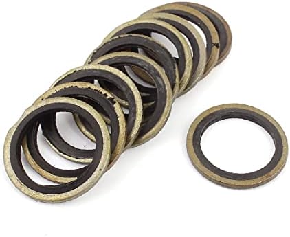 X-Ree 10PCS 20mmx28mm гумен метален прстен отпорен на масло запечатување на маслото (10 Unids 20mmx28mm Anillo de Metal Resistente de