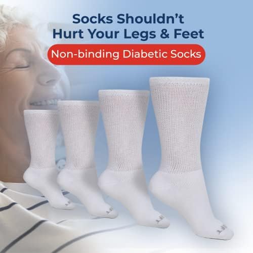 Ултра-меки чорапи со дијабетичари на горниот дел од теле, непречено, влага, дишење-невропатија, едем и поддршка за циркулација