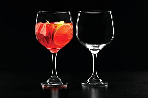 Симфониски сет на кругови од 2 високи тешки чаши за пиење со висока топка, 22 мл, стаклени чаши за вино за вода, сок, пиво, вино и коктел пијалок, симфониски коктел чаши