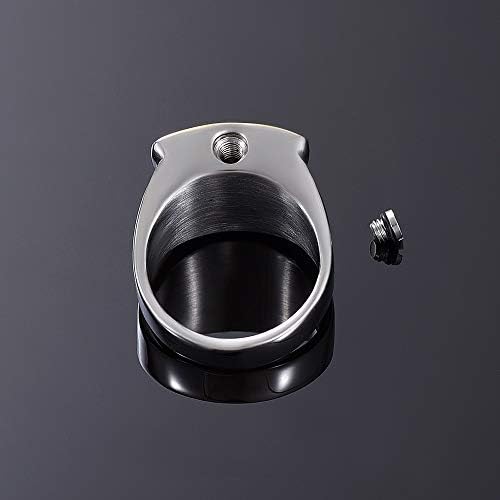 Ruitaiqin JNXL 1PCS не'рѓосувачки челик сувенир сувенир Крос прстен за пепел, врежан меморијален ретро -држач за задржување на ретро