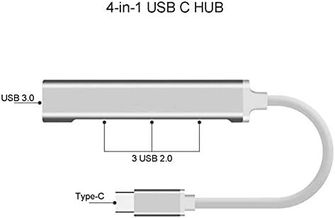 FANSIPRO USB Hub 3.0 Тип-C Дистрибутер За Mac OS 8.1 Windows 2000/2003/Me/XP/Vista, 17CM, Греј