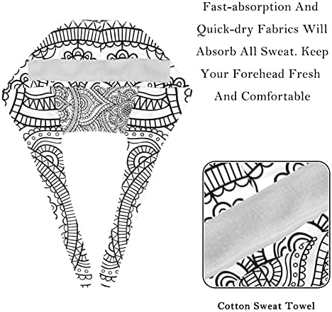 Niaocpwy 2 парчиња прилагодливи работни капачиња за жени со копчиња за џемпери, бохемија, индиски стил Мандала буфант капи.