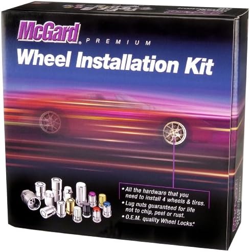 МекГард 84527 Комплет за инсталација на тркала со црно конус (M14 x 1,5 големина на конец - за 5 тркала за ламби