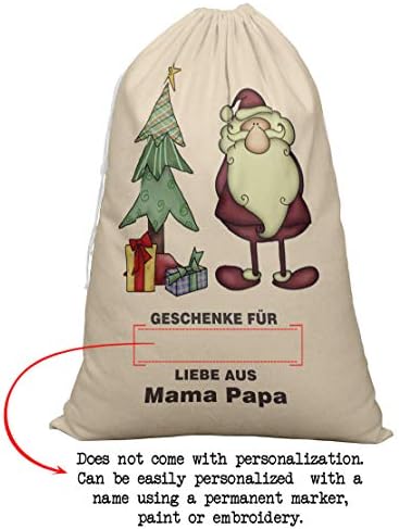 Пакет за печатење од 2 Парчиња Божиќни Подароци Торби За Складирање Голема Вреќа За Подароци На Дедо Мраз Со Врвка За Божиќна Забава 27х20
