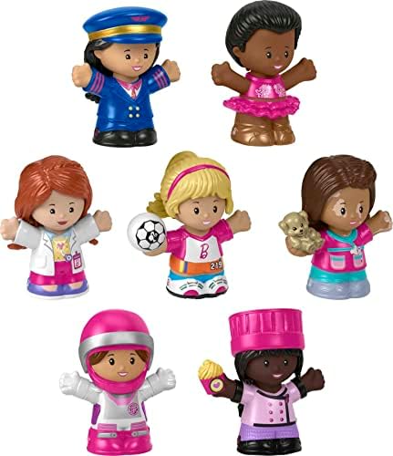 Фишер-Цена Мали Луѓе Барби Дете Играчки, Може Да Биде Ништо Слика Пакет, 7 Карактери За Претендираат Игра Возраст 18 + Месеци