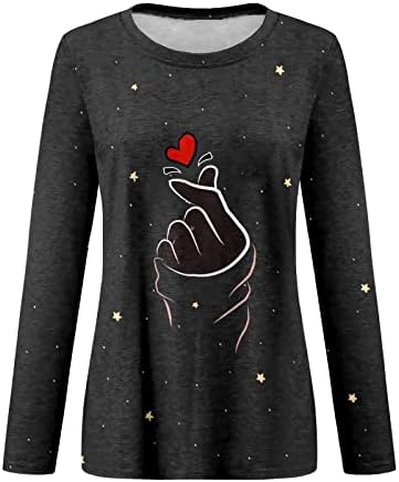 Грди Божиќни кошули од 3/4 ракави за жени за жени кои случајни екипаж на вратот на екипажот весели Божиќ три четвртина ракав пуловер