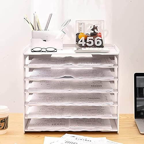 RKNHXAJ Екстра голема единица за складирање на хартија А3 за канцеларија и училиште бела биро папка полица за канцелариски садови