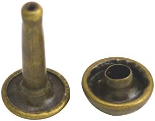 Фенггонкии бронзена двојна капаче за метални метални метални метални капаци и пост 12мм пакет од 200 сетови