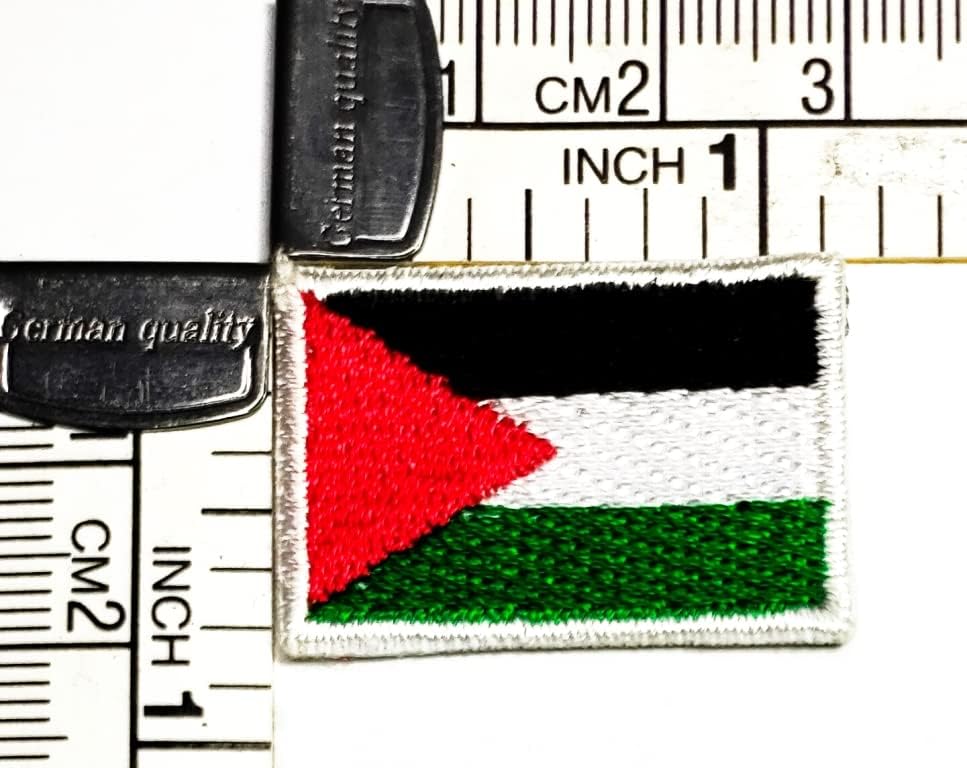 Кленплус 0, 6Х1, 1 ИНЧ. Мини Палестинско Знаме Лепенка Тактичко Воено Знаме Извезени Закрпи Налепници За Знаме На Земјата Вез Занает Декорација