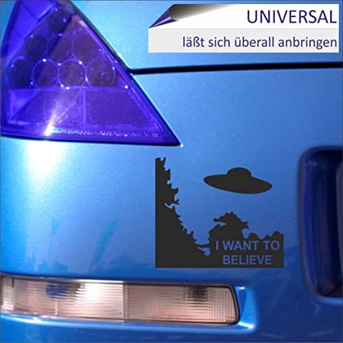 Налепница за автомобили Indigos UG - браник - декларатор - JDM - Die Cut - Сакам да верувам дека Alien UFO X Files Auto налепница -