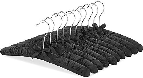 Ендан палто закачалка црна беспрекорна ткаенина крпа закачалка свилена облека решетката сунѓер -закачалка дома хотелска облека виси закачалка