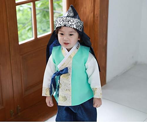 Ханбок момче бебе Кореја Традиционална облека Првиот роденден Долбок 1-8 векови на забава