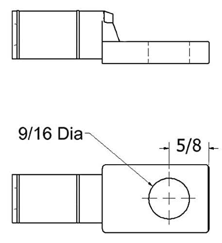 Burndy Yral1cu Aluminum Hylug, 15/16 ширина, должина 3-1/4, за 1 ул. - 2 ул. Бакар, 1 ул. - 2 ул. Алуминиум, 2 ACSR големината на проводник