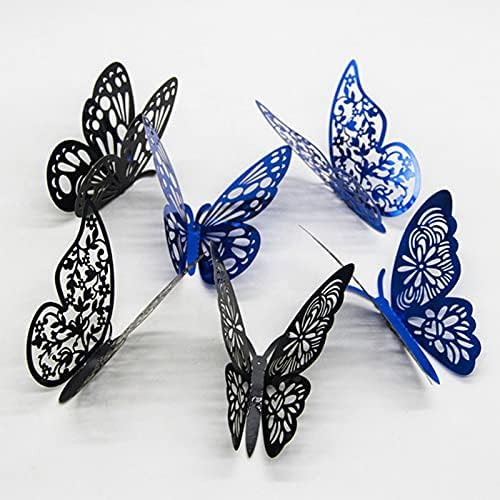Маико 36pc 3d налепница за украси на butterидови од пеперутка DIY метални украси за пеперутки отстранливи декларации сина