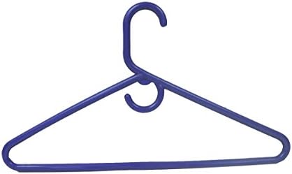 12 поставени тешки тубуларни закачалки со сина џамбо пластика за возрасни крстосници за палто за палто Организација за организација за закачалка