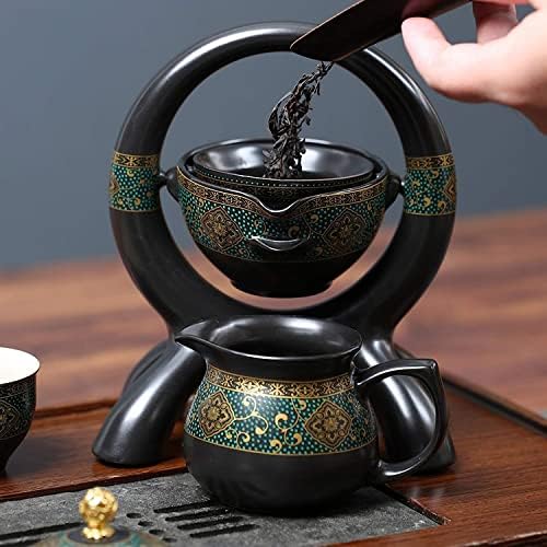 Кинески кинески чај Гонгфу сет на керамички чајни чаши вклучува чаши чај јавни чаши за чаши Гаиван погоден за домашно патување отворено канцеларија