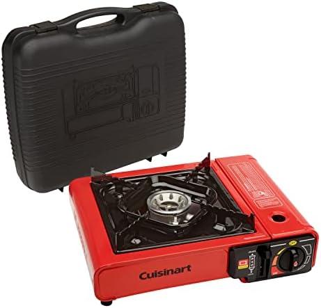 Cuisinart CGG -1050 Преносен шпорет на кампување со бутан со носење кутија - 8,000 BTU Burner - совршен за кампување и опашка