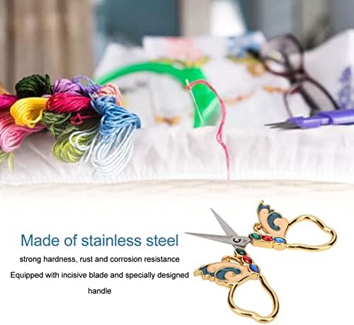 Ножици за вез за шиење, ретро дизајн Исклучителни ножици за везови од не'рѓосувачки челик за дома