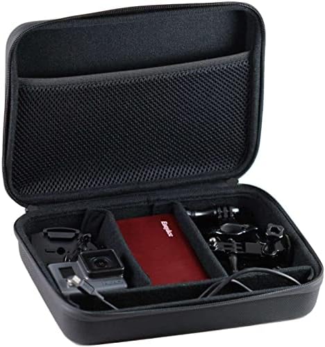 Navitech 9 во 1 Акционен додаток за комбо комплети и солиден сив кутија за складирање компатибилен со акционата камера Panox MX200