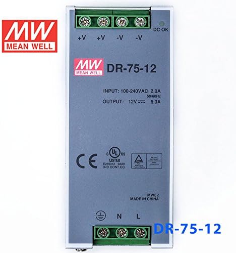 Снабдување со електрична енергија DR-75-12-76W 12V 6.3A