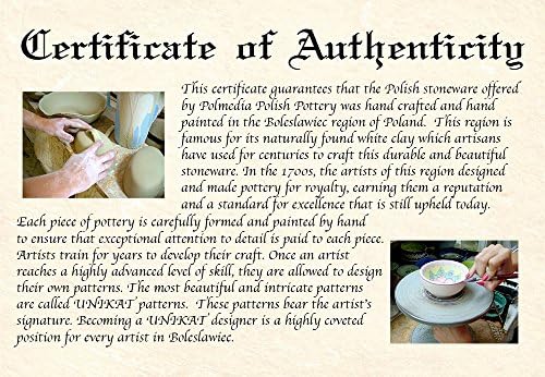 Полска Керамика 10-инчен Сад направен Од Ceramika Artystyczna Потпис УНИКАТ + Сертификат За Автентичност