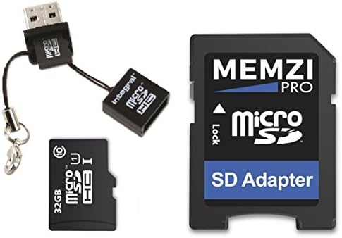 MEMZI PRO 32gb Класа 10 90MB / s Микро Sdhc Мемориска Картичка Со SD Адаптер и Микро USB Читач За Doogee X Серија Мобилни Телефони