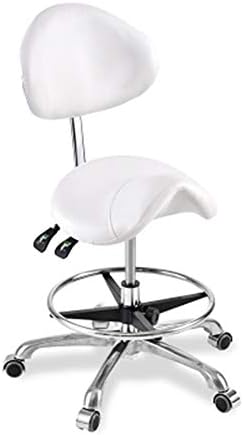 Столче за столче за столче RHXX со потпирач за грб и потпирач за подножје прилагодлива столче за вртење на тркала за салон за убавина спа -маса масажа домашна канцела?