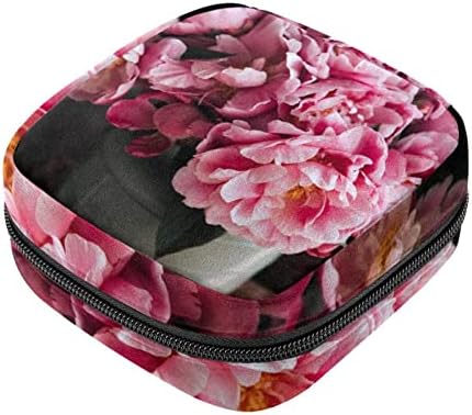 Санитарна торба за складирање на салфетки, торба за период, торба за тампон, торба за шминка, розова цветна фабрика