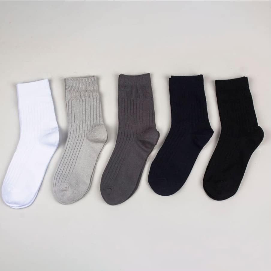 Yfqhdd 5 пара мажи чорапи постави памук дишеат пролетни есенски чорапи деловни чорапи секојдневно носат обични чорапи