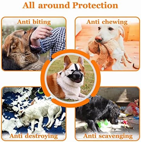 Капак За Заштита На Устата на кучето, Мрежа Целосно Затворена Муцка За Кучиња Дише Лесен За Одење