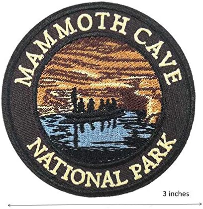 Национален парк со слатко-печ 3 Мамут пештера Национален парк везено железо на шиење на закрпи со значка за природа