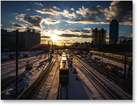 Поглед На Железничките Пруги Во Зима
