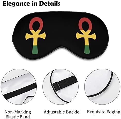 Раста Анх печатена маска за очи за спиење мек капакот на очите со прилагодлива лента за ноќни очила за очила за мажи за мажи жени