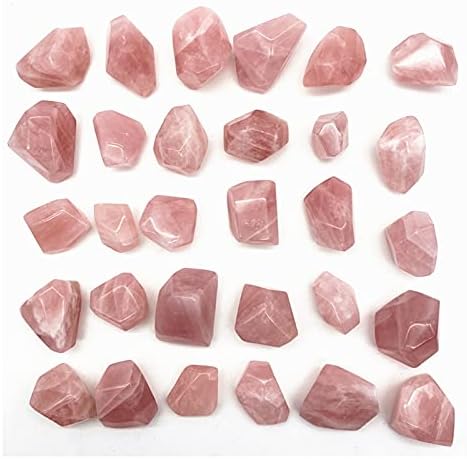 Shitou2231 1pc Природна розова кристална роза кварц кристална дланка испрскана неправилна примерок за лекување на камен природни