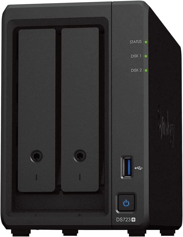 Custotechsales DS723+ Diskstation Пакет СО 8GB RAM МЕМОРИЈА, E10G22-T1-Mini 10gbe Картичка И 4TB НА NAS Дискови Целосно Собрани