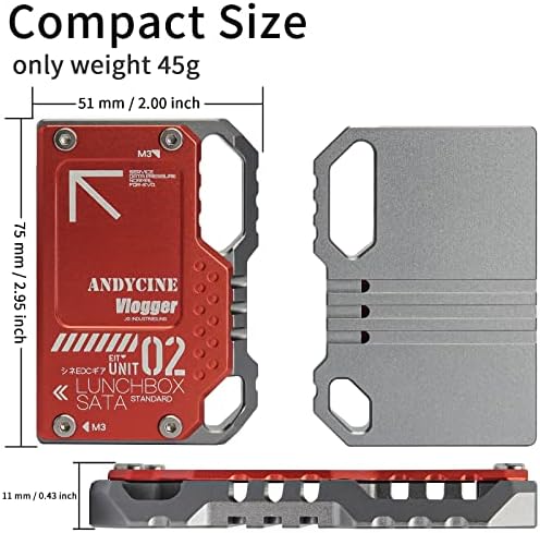 Андицин Кутија За Ручек II Црвена Diy Метална Кутија ЗА DIY SSD Компатибилна За Атомос Нинџа V,V+, Нинџа Пламен, Нинџа Пекол и Шогун