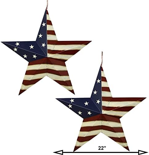 Грејс Дома метално патриотско американско знаме штала starsвезди во затворен простор на wallидови на отворено 4-ти јули Ден на независност