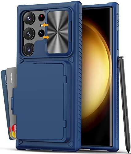 Viaotaily За Samsung Galaxy S23 Ултра Паричник Случај со Лизгачки Капак Камера &засилувач; Кредитна Картичка За Складирање Kickstand,
