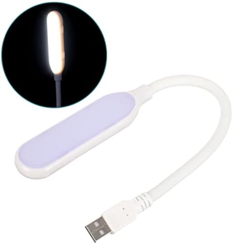 SOLUSTRE 3PCS USB НОЌНО Светло LED Ноќно Светло Компјутерско Биро ЛЕД Светилка Лед, Силиконски Бел Отсјај